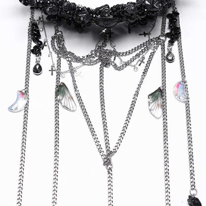 Punk Rave Effie Gorgeous Black Crystal Headband