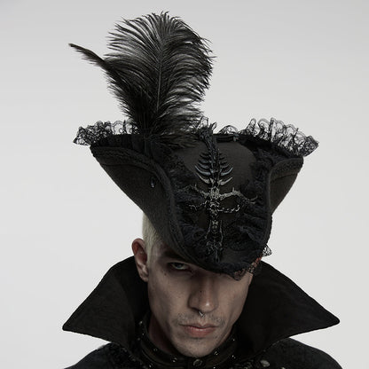 Punk Rave Goth Imprisoned Beast Bone Pirate Hat