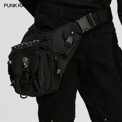 Punk Rave Techwear Skull Waist–Leg Bag