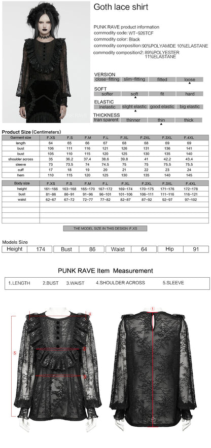 Punk Rave Demille Sequinned Lace Blouse