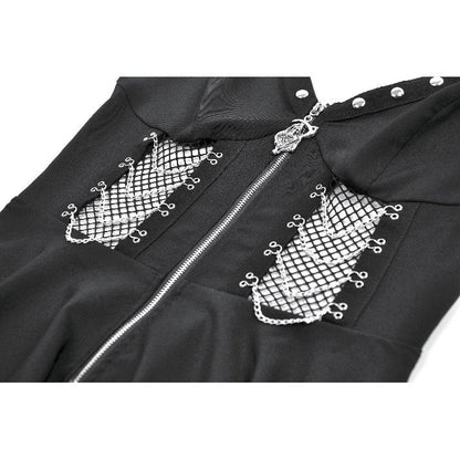 Dark in Love Punk Sleeveless Spiked Dress