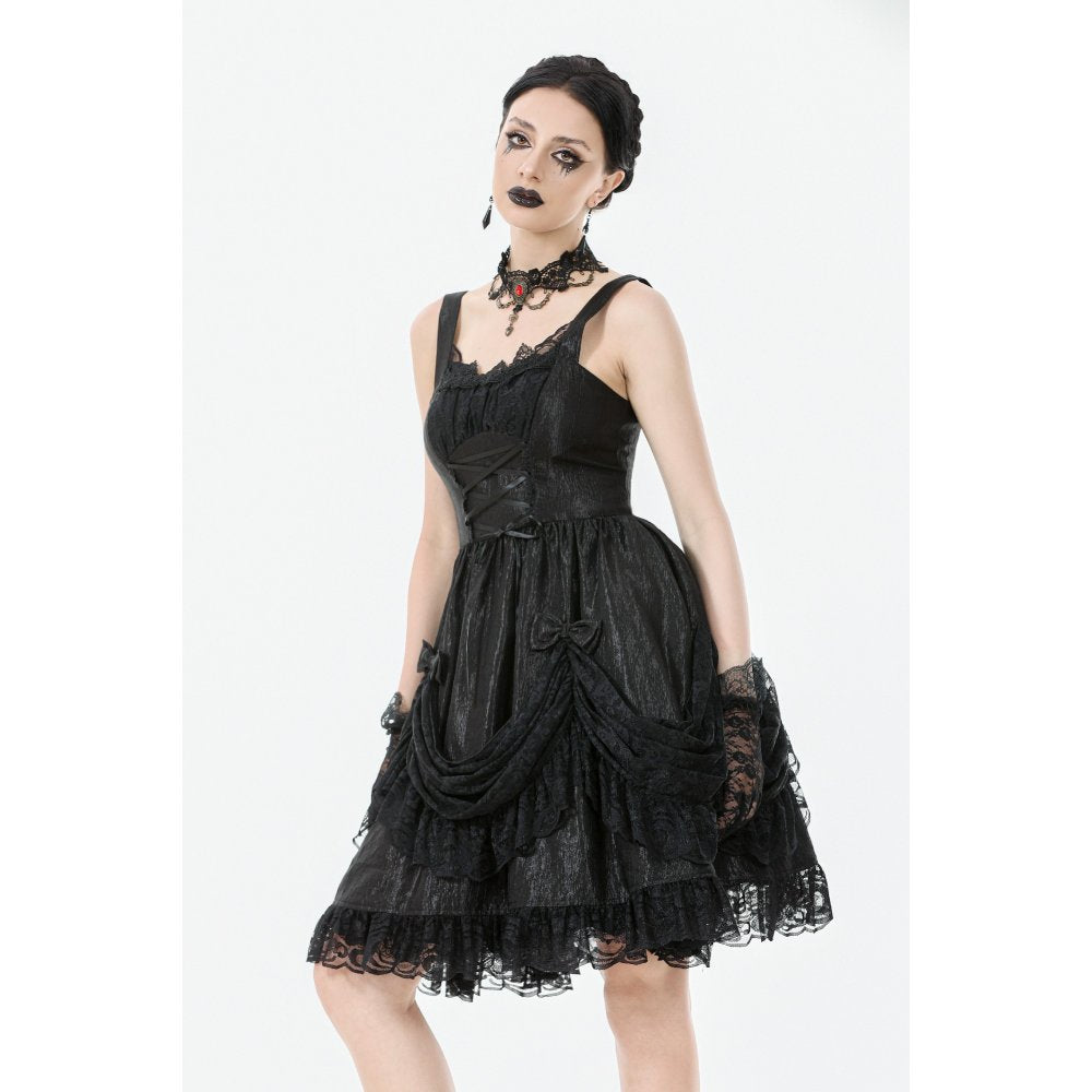 Dark in Love Shadow Lament Ruched Lolita Dress