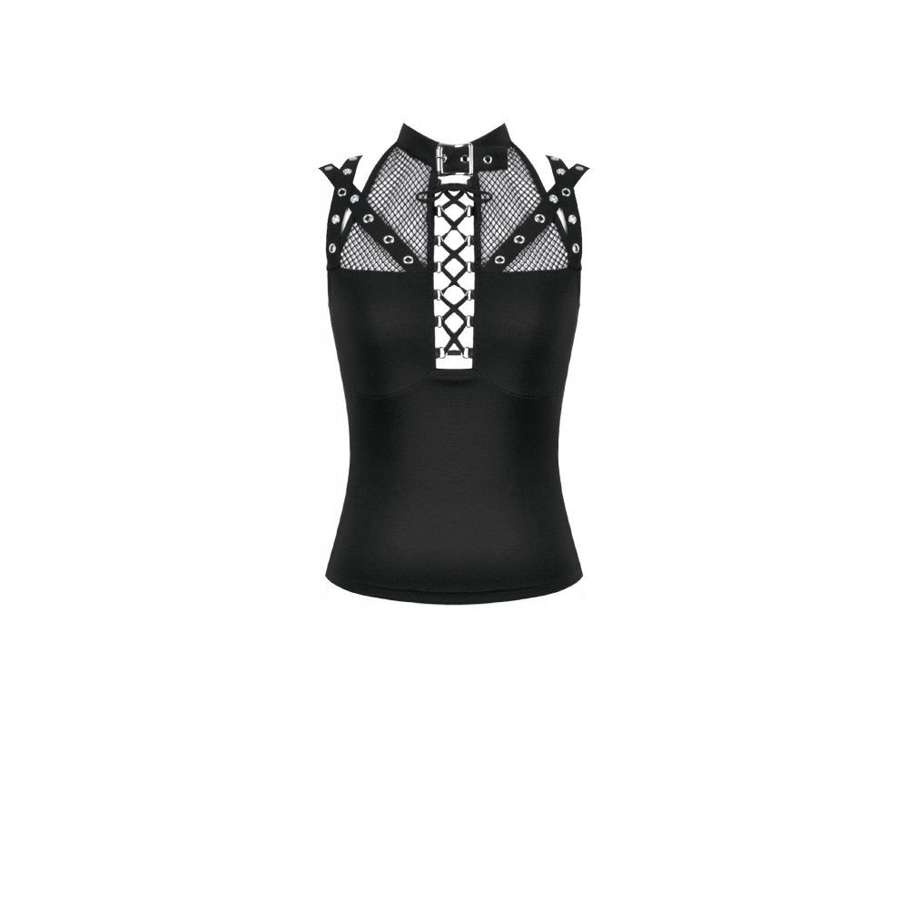 Dark in Love Ruth Mesh Strap Gothic Sleeveless Top
