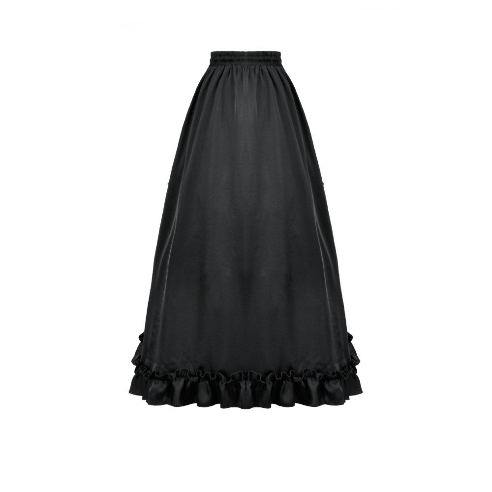 Dark in Love Gothic Victorian Lace Panel Skirt (Crimson)