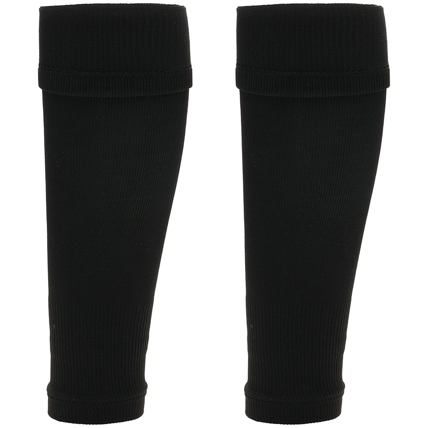 Adults Black Football Leg Sleeve Socks Compression Support Fits Over Shin Pads Breathable & Secure for Training Running by Sock Stack