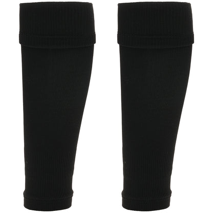 Adults Black Football Leg Sleeve Socks Compression Support Fits Over Shin Pads Breathable & Secure for Training Running by Sock Stack