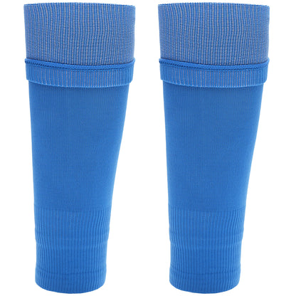 Adults Blue Football Leg Sleeve Socks Compression Support Fits Over Shin Pads Breathable & Secure for Training Running by Sock Stack