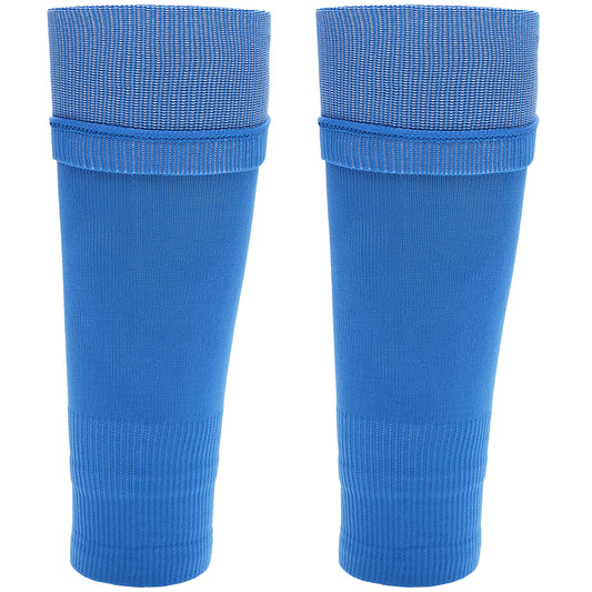 Adults Blue Football Leg Sleeve Socks Compression Support Fits Over Shin Pads Breathable & Secure for Training Running by Sock Stack