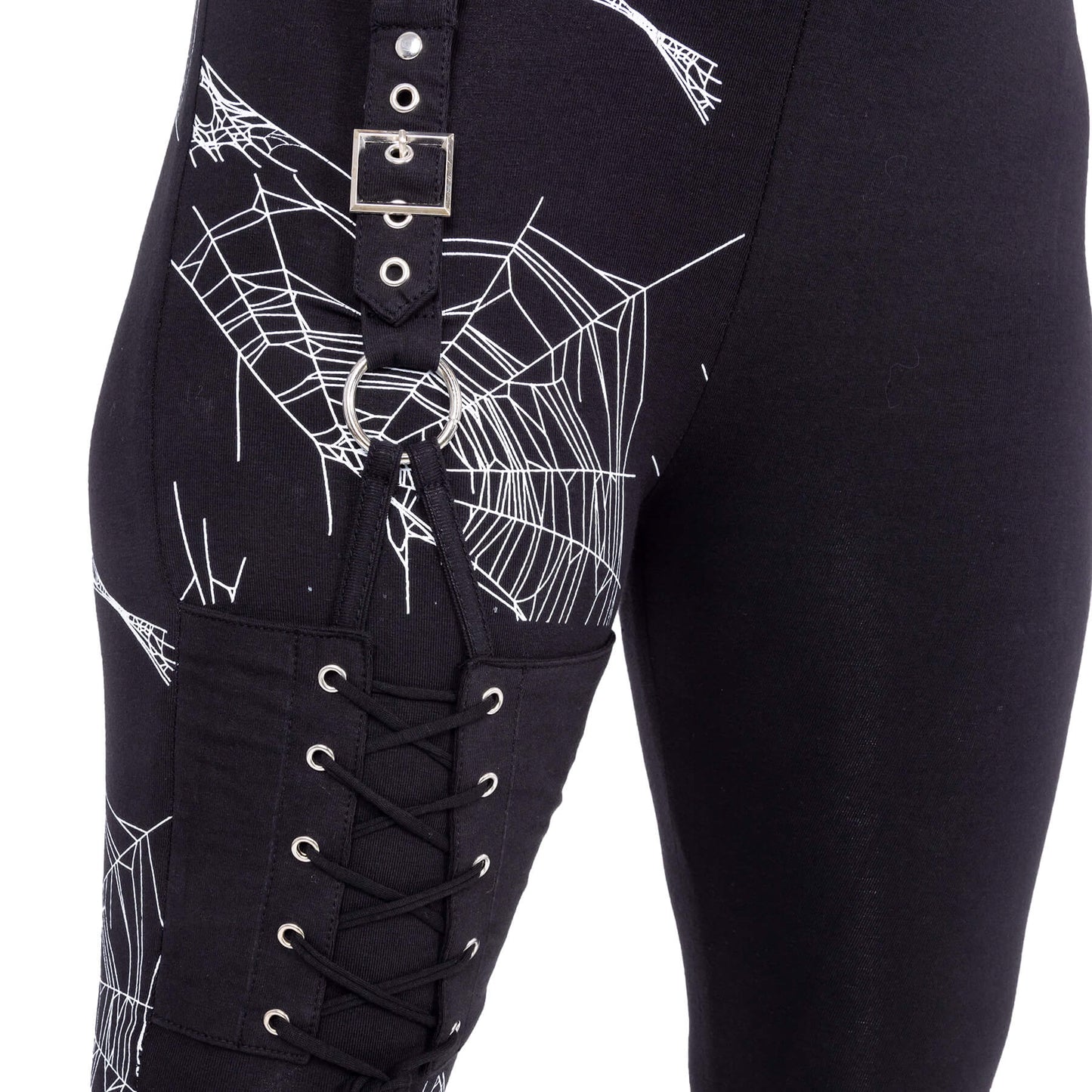 Heartless Arhana Spiderweb Leggings with Lace Up Feature
