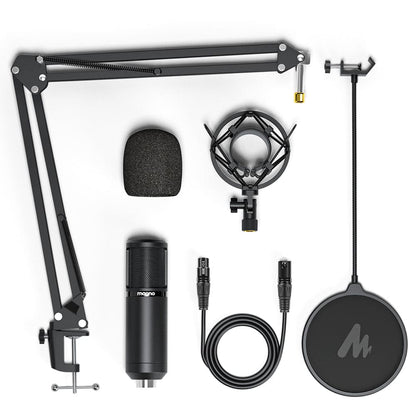 Maono XLR Cardioid Professional Vocal Studio Microphone with Boom Arm Kit