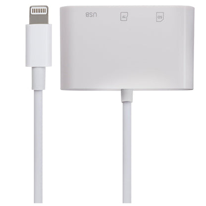 Maplin Lightning Camera Download Adapter SD / MicroSD Card Reader & USB-A Port