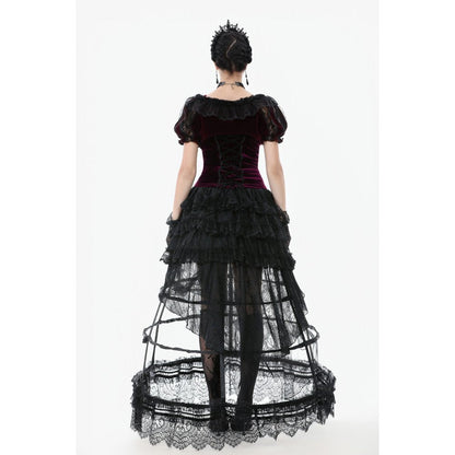 Dark in Love Isolde Velvet & Lace Puff Sleeve Bolero