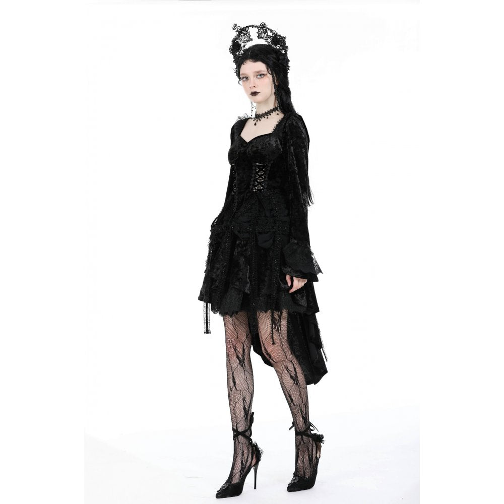 Dark in Love Seraphina Velvet Lace Goth Dress