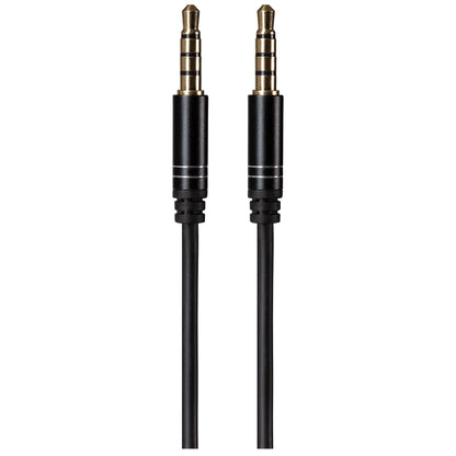 Maplin 3.5mm Aux Stereo 4 Pole Jack Plug to 3.5mm 4 Pole Jack Plug Cable - Black, 3m