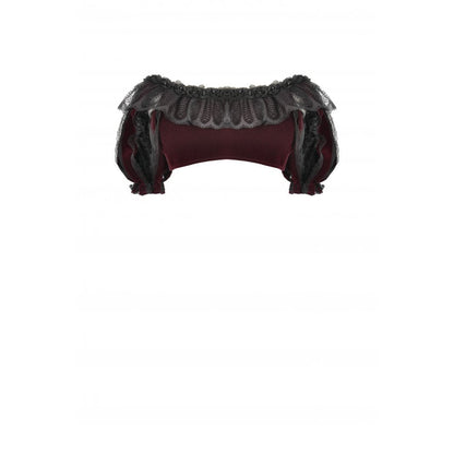 Dark in Love Isolde Velvet & Lace Puff Sleeve Bolero