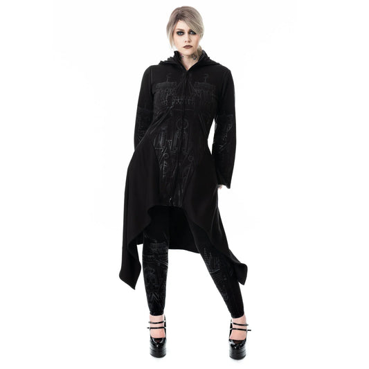 Vixxen Basilica Cathedral Style Printed Zip Up Hoodie