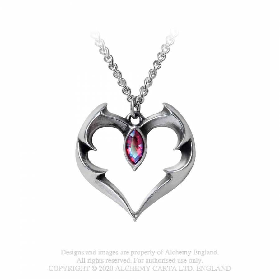 Alchemy Gothic Batheart - The Vampire's Kiss Pendant Necklace