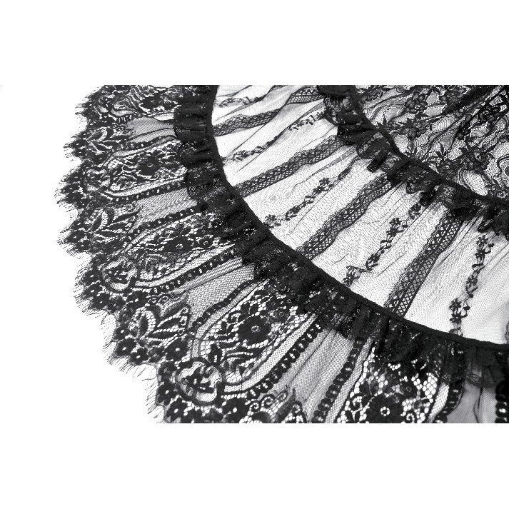 Dark in Love Dark Spliced Lace Maxi Skirt