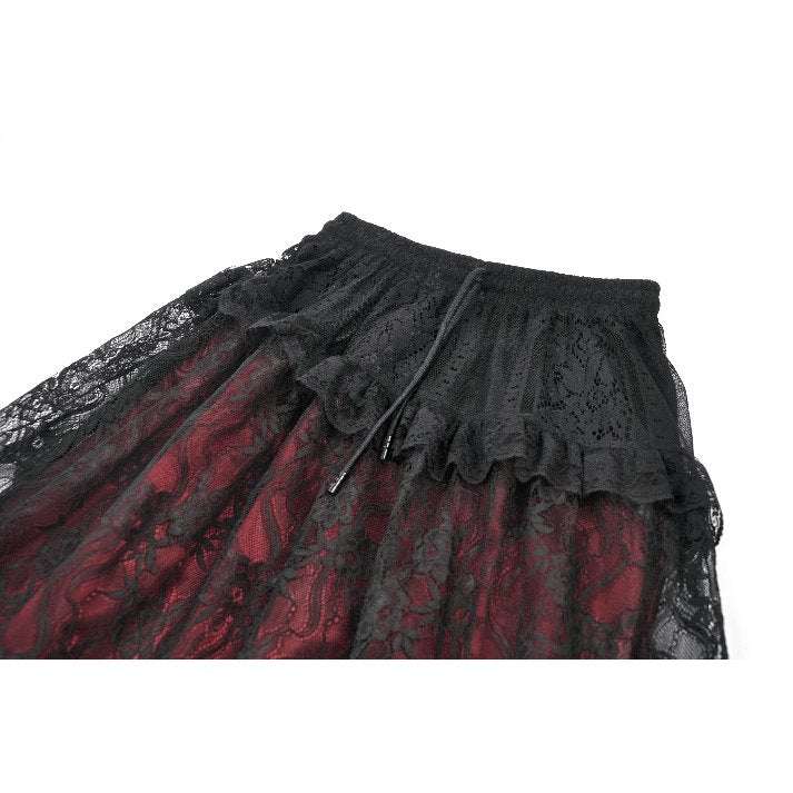 Dark in Love Dark Spliced Lace Maxi Skirt