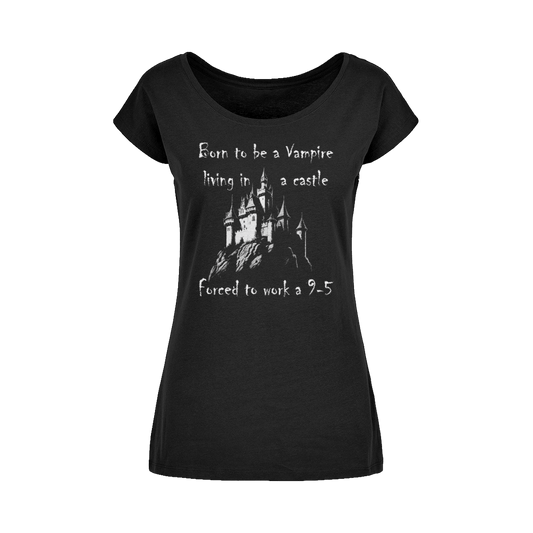 Born to be a Vampire Wide Neck Womens T-Shirt