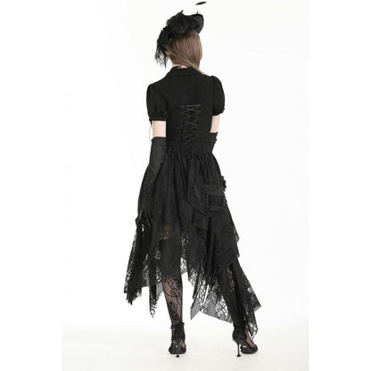 Dark in Love Abella Distressed Lace Midi Skirt