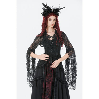 Dark In Love Lilith 3D Lace Bell Sleeve Cape
