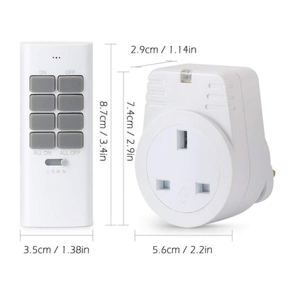 Maplin ORB RF V2 Remote Controlled Mains Plug Socket - Pack of 3 with 2 Remotes