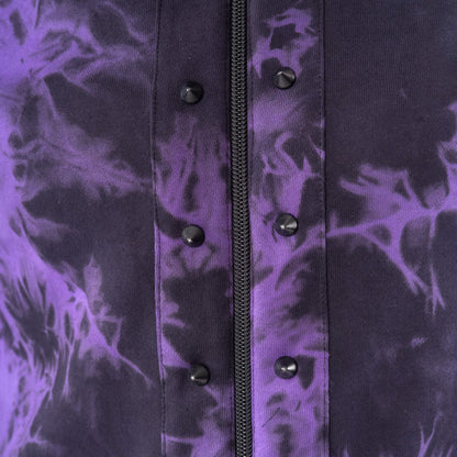 Heartless Catriona Black and Purple Tie Dye Hooded Jacket