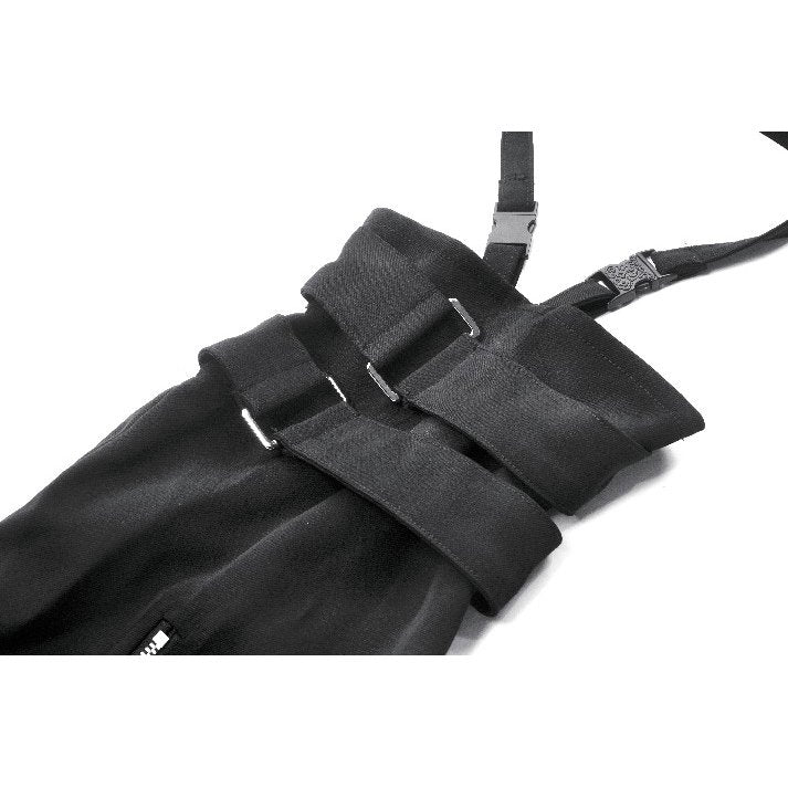 Dark in Love Lace-Up Layered Goth Convertible Flare Trousers or Shorts