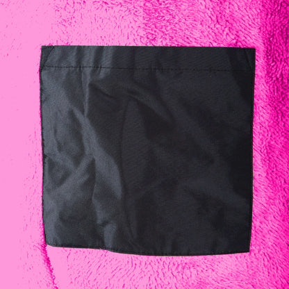 Changing Robe Kids Unisex Hooded Coat Black/Pink Windproof Waterproof Quick Dry for Beach Surfing Swimming by Heatwave Thermalwear