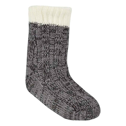 Children's Chunky Knit Non-Slip Lounge Gripper Socks for Kids Boys and Girls Warm Winter Indoor Footwear with Cute Colourful Patterns Sock Stack