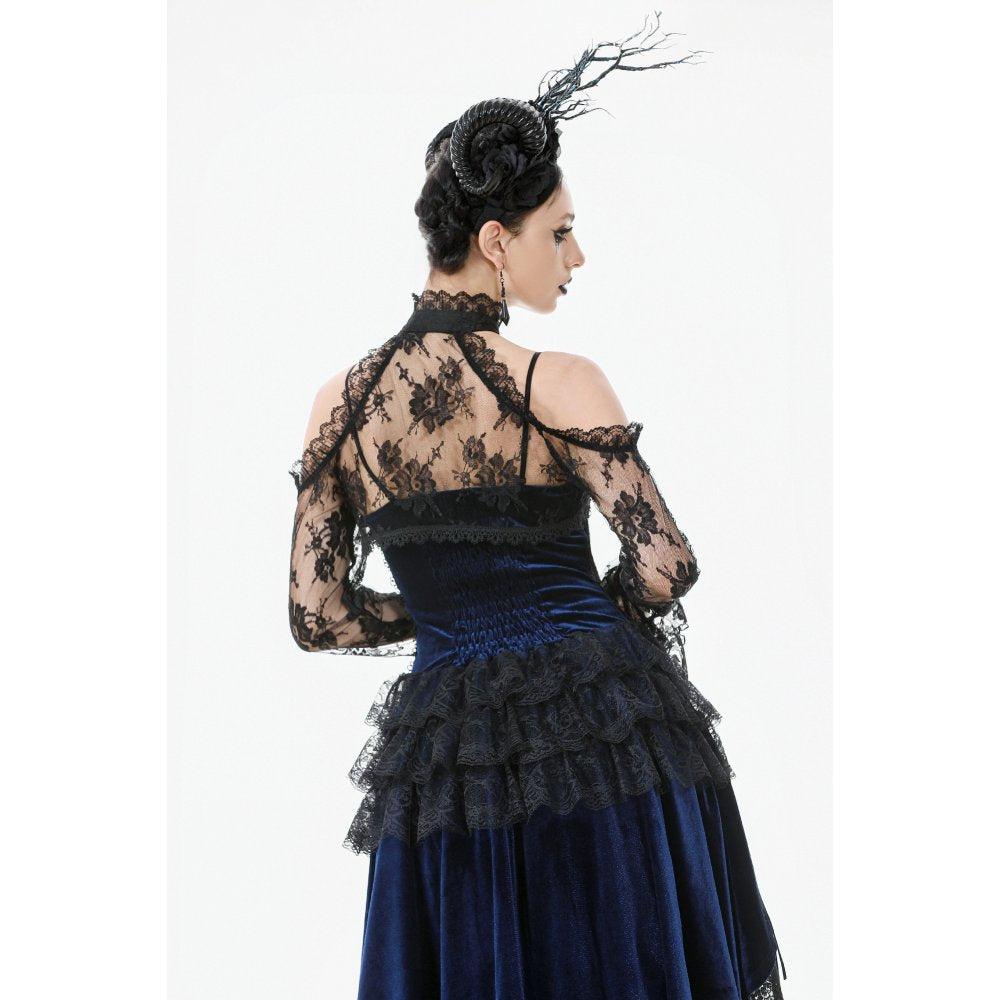 Dark in Love Thalassa Floral Lace Draped Arm Sleeves