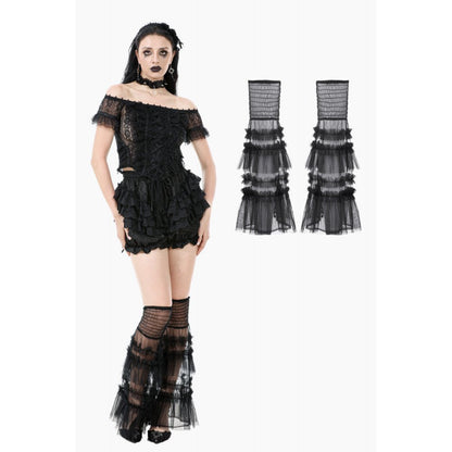 Dark in Love Ophelia Tiered Tulle Knee-High Socks