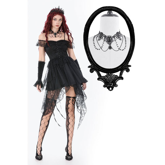 Dark In Love Adelina Vintage Lace Layered Choker