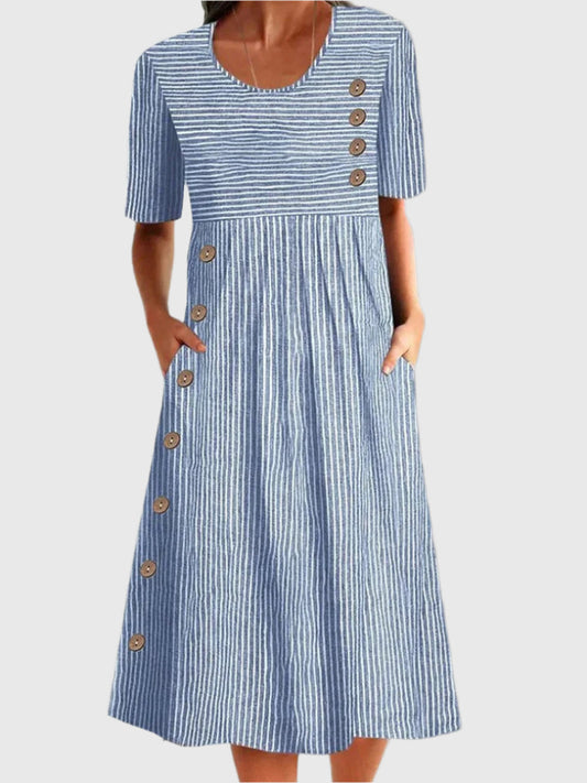 Lynda – Striped Midi Dress