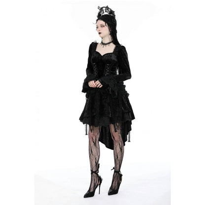 Dark in Love Seraphina Velvet Lace Goth Dress