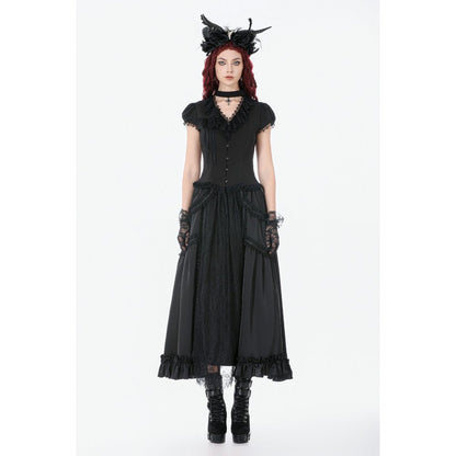 Dark in Love Belladonna Floor-Length Goth Skirt