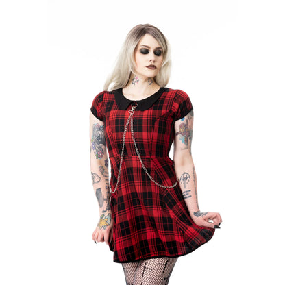 Heartless Ebbani Black and Red Check Dress