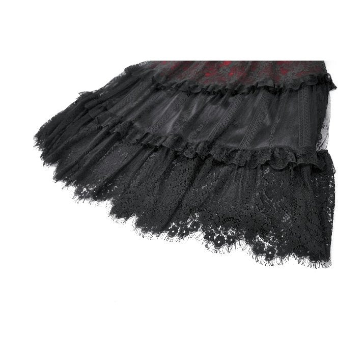 Dark in Love Dark Spliced Lace Maxi Skirt