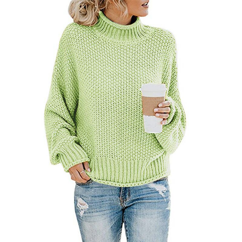 Eda - Exclusive Knitted Jumper With Stylish Roll Neck For True Cosy Comfort