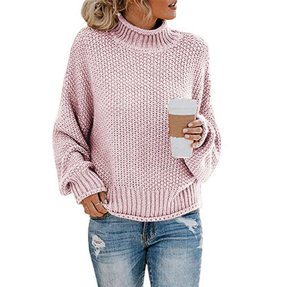 Eda - Exclusive Knitted Jumper With Stylish Roll Neck For True Cosy Comfort