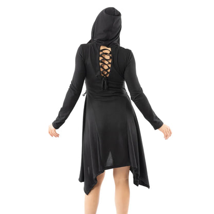 Innocent Lifestyle Emerson Hooded Cardigan with Cut Out Lace Up Feature