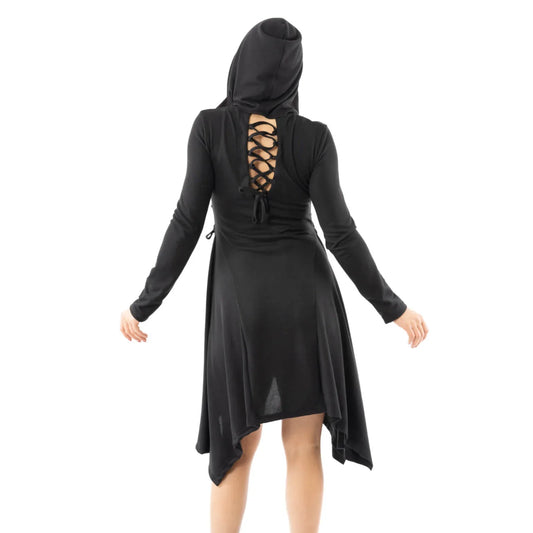 Innocent Lifestyle Emerson Hooded Cardigan with Cut Out Lace Up Feature