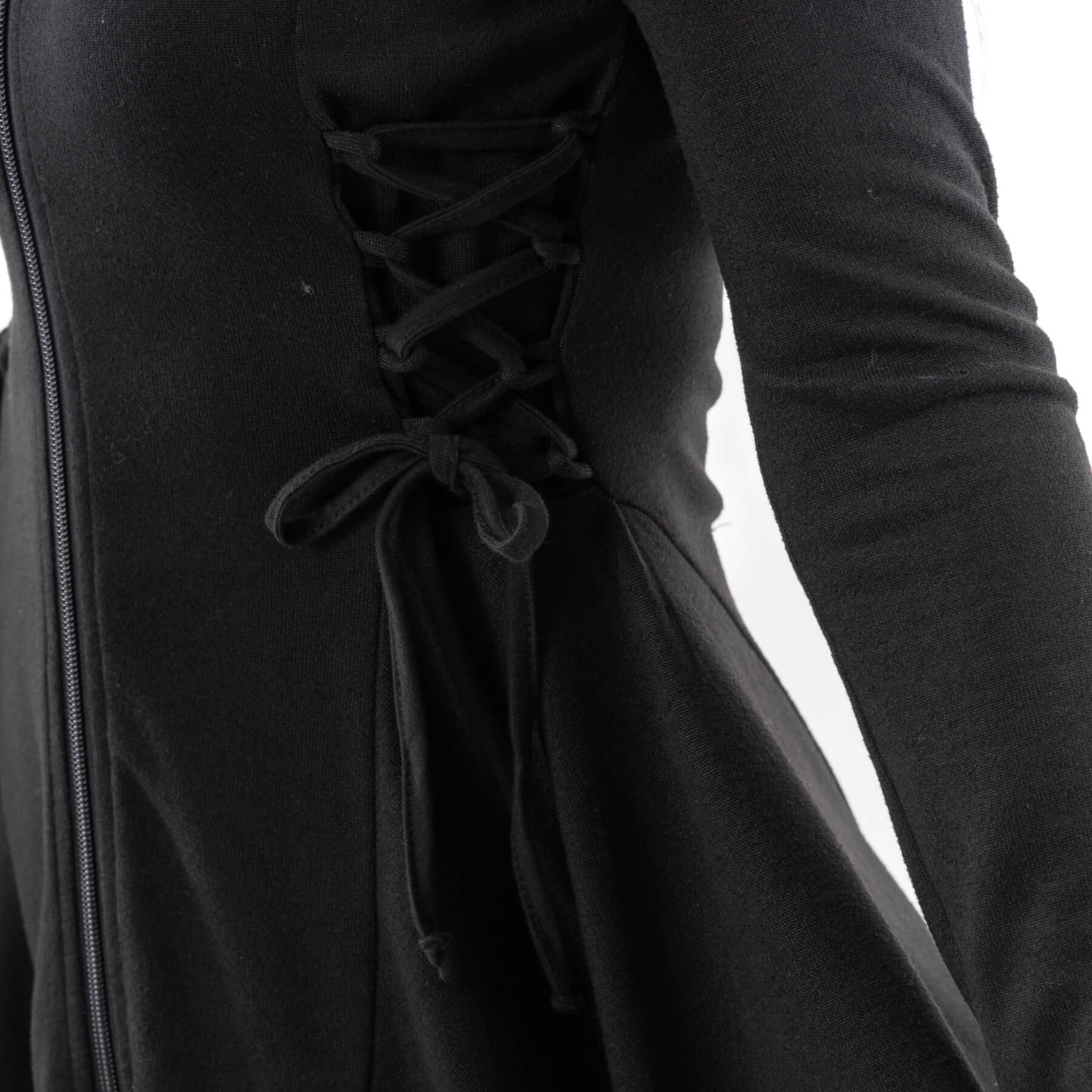 Innocent Lifestyle Emerson Hooded Cardigan with Cut Out Lace Up Feature