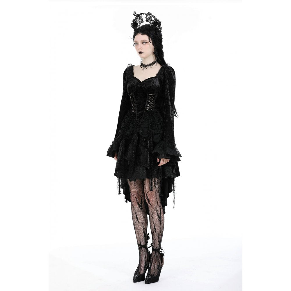 Dark in Love Seraphina Velvet Lace Goth Dress