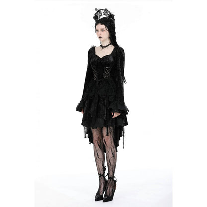 Dark in Love Seraphina Velvet Lace Goth Dress
