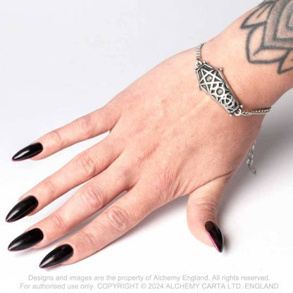 Alchemy Gothic Hex Coffin Bracelet