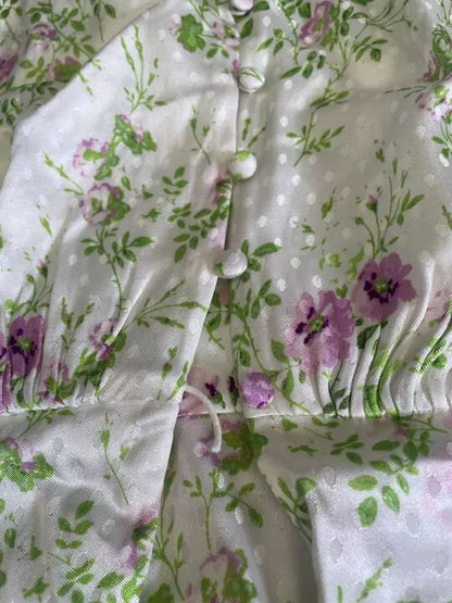 & Other Stories-8-white Printed Structured Blouse Size: Uk 8