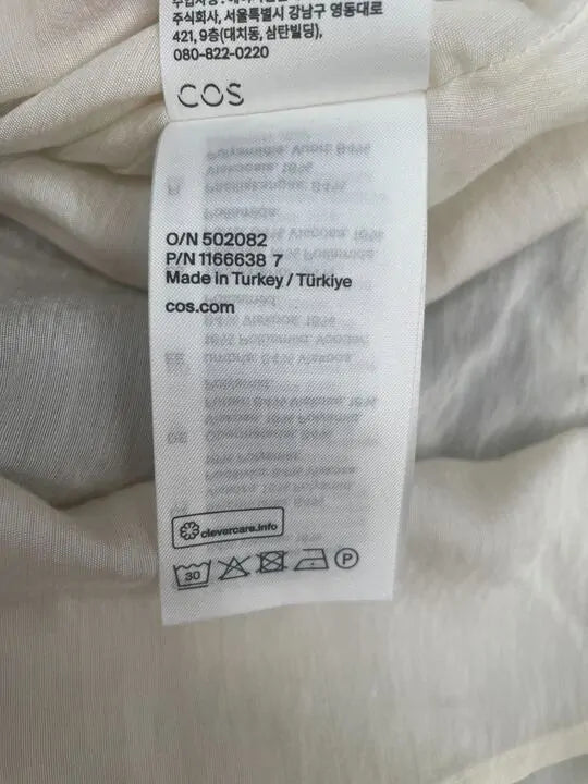 Cos - Beige Tilia Mini Dress Size: Uk 6