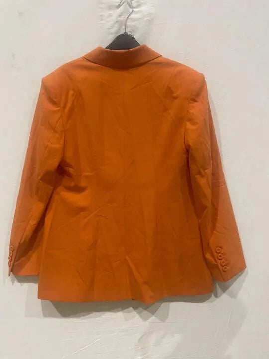 & Other Stories-12-orange Double Breasted Asymmetric Blazer Size: Uk 12